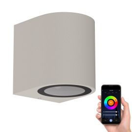 Wandleuchte ALSE Downlight für außen, Aluminium, rund, inkl. Smart Home RGBW GU10 LED Lampe, 5,41W, 473lm (Farbe wählbar)