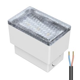 LED Pflasterstein Bodeneinbauleuchte CUS für außen, IP67, eckig, 8 x 5cm (Lichtfarbe, Set wählbar)