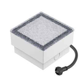 LED Pflaster-Stein Gorgon Boden-Einbauleuchte für außen, 10x10cm (Lichtfarbe, Set Vorschaltgerät wählbar)