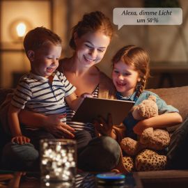 Gips Pendelleuchte Hängelampe GIEDI DIY, inkl. smarter LED-Lampe für Amazon Alexa dimmbar, 4,716W 531lm, Farbtemperatur steuerbar -