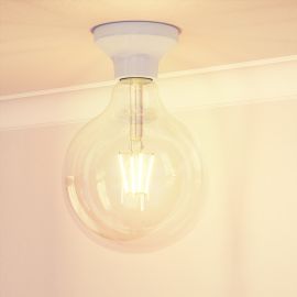 Deckenleuchte / Lampenfassung ELEKTRA, Porzellan (Farbe, Leuchtmittel wählbar)
