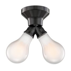LED Deckenleuchte Elektra 2-flammig Porzellan (Leuchtmittel, Farbe wählbar)
