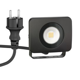 LED Gartenstrahler WEGA für außen, IP44, Stecker, 10 W (Lichtfarbe wählbar)