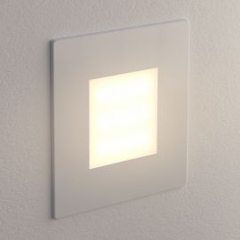 LED Treppenlicht / Wandeinbauleuchte FEX für innen und außen, eckig, 85 x 85mm (Farbe, Lichtfarbe wählbar)