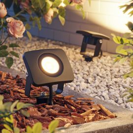 LED Gartenstrahler WEGA für außen, IP44, Stecker, 10 W (Lichtfarbe wählbar)