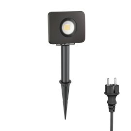 Leds Com LED Gartenstrahler Wega mit Erdspieß und 15cm Sockel für außen, schwarz, 28,005W, 2361lm, warm-weiß