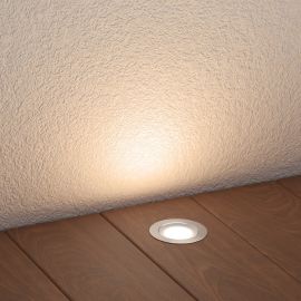 LED Bodeneinbauleuchte RIMI für außen, IP67, edelstahl, rund, 30mmØ (Set Vorschaltgerät, Lichtfarbe wählbar)