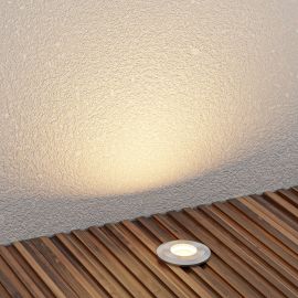 LED Bodeneinbauleuchte BINO für außen, IP67, Edelstahl, 32mm Ø, warmweiß (Set Vorschaltgerät wählbar)