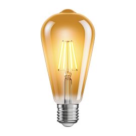 Leds Com E27 LED Leuchtmittel, ST64, extra warmweiß (2200 K), 4 W, 489lm, goldfarben