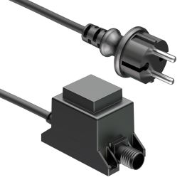 Leds Com 10W LED Trafo-Netzteil / Transformator für Stecksystem NEMO, Stecker, 12V AC, schwarz, IP65