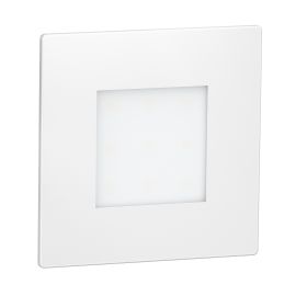 Leds Com LED Treppenlicht / Wandeinbauleuchte FEX für innen und außen, eckig, 85 x 85mm (Farbe, Lichtfarbe wählbar)