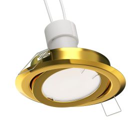 Leds Com Deckeneinbaurahmen FABI, rund, schwenkbar, gold glänzend (GU10/MR16/GU5,3/50mm), PAR16, warmweiß - weiß, 5,41W, 473lm, 103°, Smart, WLAN, Alexa