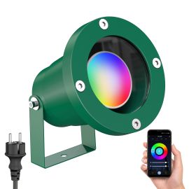 LED Gartenstrahler DUK für außen, Aluminium, IP65, inkl. Smart Home RGBW GU10 LED Lampe, 5,41W, 473lm (Farbe wählbar)