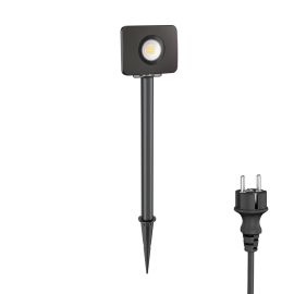 LED Gartenstrahler Wega mit Erdspieß und 40cm Sockel für außen, schwarz, 28,005W, 2361lm, warm-weiß