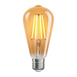 Leds Com E27 LED Leuchtmittel, ST64, extra warmweiß (2500 K), 7,2 W, 814lm, 3-Stufen-Dimmer, goldfarben