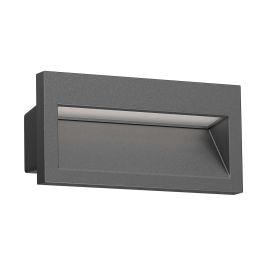 Leds Com LED Wandeinbauleuchte NOLA, Downlight für außen, IP54, 140 x 70mm (Farbe, Lichtfarbe wählbar)