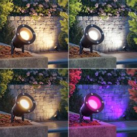 LED Gartenstrahler DUK für außen, Aluminium (Farbe, Leuchtmittel wählbar)