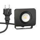 LED Gartenstrahler WEGA für außen, IP44, Stecker, schwarz, 10 W, 935lm, warmweiß