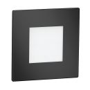 LED Treppenlicht/Wandeinbauleuchte FEX für innen und außen, eckig, schwarz, 85 x 85mm, kaltweiß