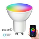 GU10 LED RGB Leuchtmittel, PAR16, warmweiß - kaltweiß (2900 - 6200 K), 5,5 W, 473lm, 103°, Smart Home, WLAN, Alexa, matt