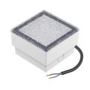 LED Pflasterstein Bodeneinbauleuchte CUS für außen, IP67, eckig, 10 x 10cm, warmweiß