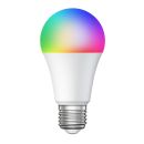 E27 LED RGB Leuchtmittel, A60, warmweiß - kaltweiß (3000 - 6500 K), 9,4 W, 892lm, Smart Home, WLAN, Alexa, matt