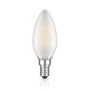 E14 LED Leuchtmittel, Kerze, warmweiß (2700 K), 4,3 W, 424lm, gefrostet