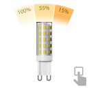 G9 LED Leuchtmittel, warmweiß (2800 K), 3,5 W, 485lm, 3-Stufen-Dimmer