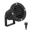 Gartenstrahler DUK, Gitter für außen, IP65, Stecker, schwarz, 1x GU10 max. 15W